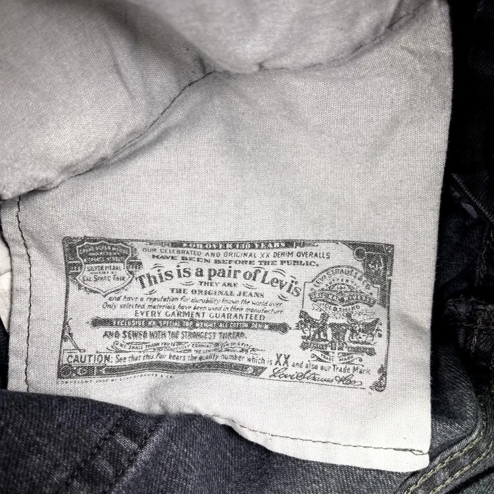 Vintage Levis Jeans Mens Tag 34 (Fit 30) Brown Denim 501 Button Fly Straight Leg